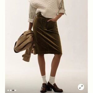 MAEVE BY ANTHROPOLOGIE The Colette Corduroy Skirt Women's Size M wine